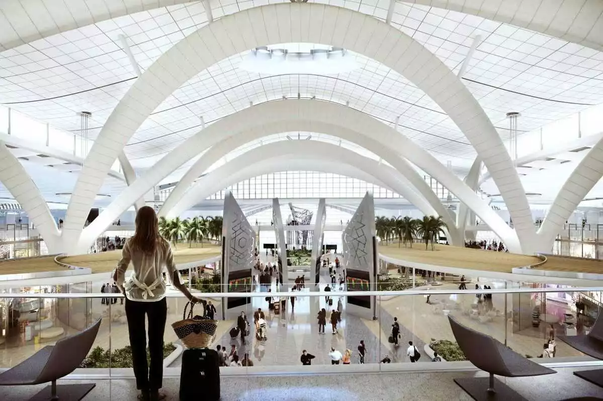Mengenal Struktur Bangunan Bentang Lebar Hingga Contohnya contoh bangunan bentang lebar yaitu bandara abu dhabi