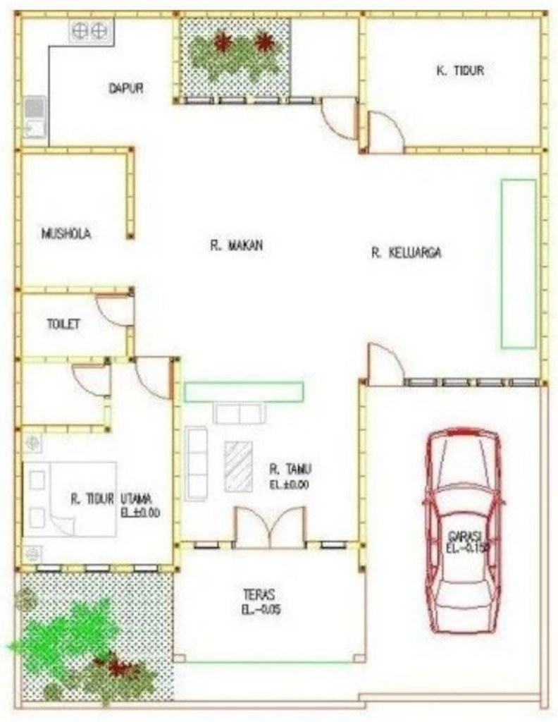 Inspirasi Desain Denah Rumah Minimalis dan 5 Contoh Terbaik Denah Rumah Minimalis Open-Plan