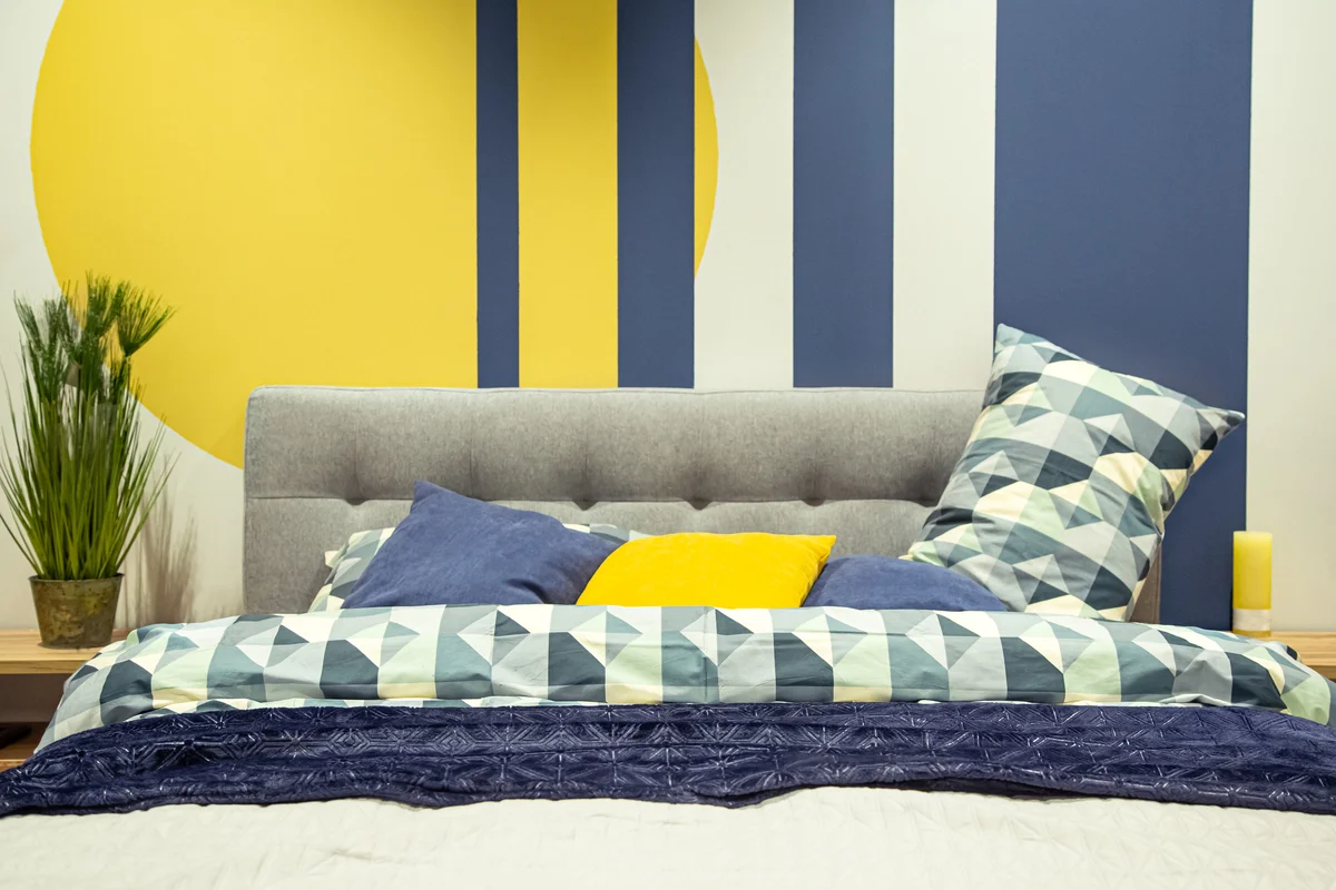 warna cat kamar yang bagus campuran biru, kuning, dan cream