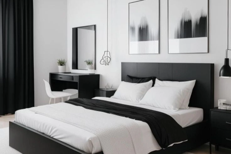 11 Ide Desain Kamar Tidur Minimalis dan Modern Desain Kamar Tidur Monokrom Minimalis